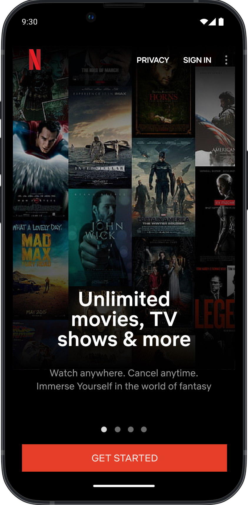 Netflix Case Study Screen